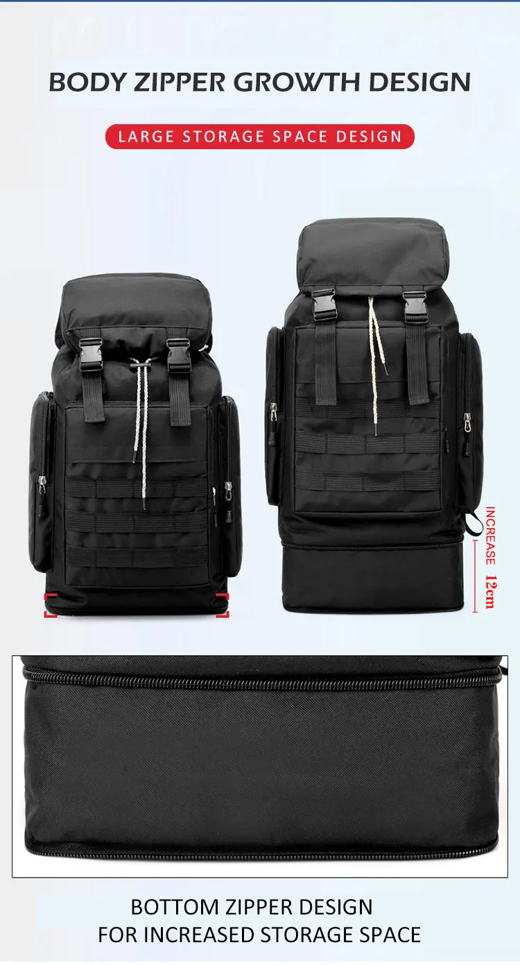 Men's Large Capacity Outdoor Mountaineering Bag Light Waterproof Climbing Camping Backpack Camouflage Sport Bag Women Travel Bag