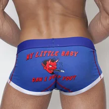 Классные! Pink Heroes Для мужчин нижнее белье трусы-боксеры с героями мультфильмов из хлопка Для мужчин трусы-боксеры Шорты модные, пикантные U сумка Для мужчин нижнее белье Шорты