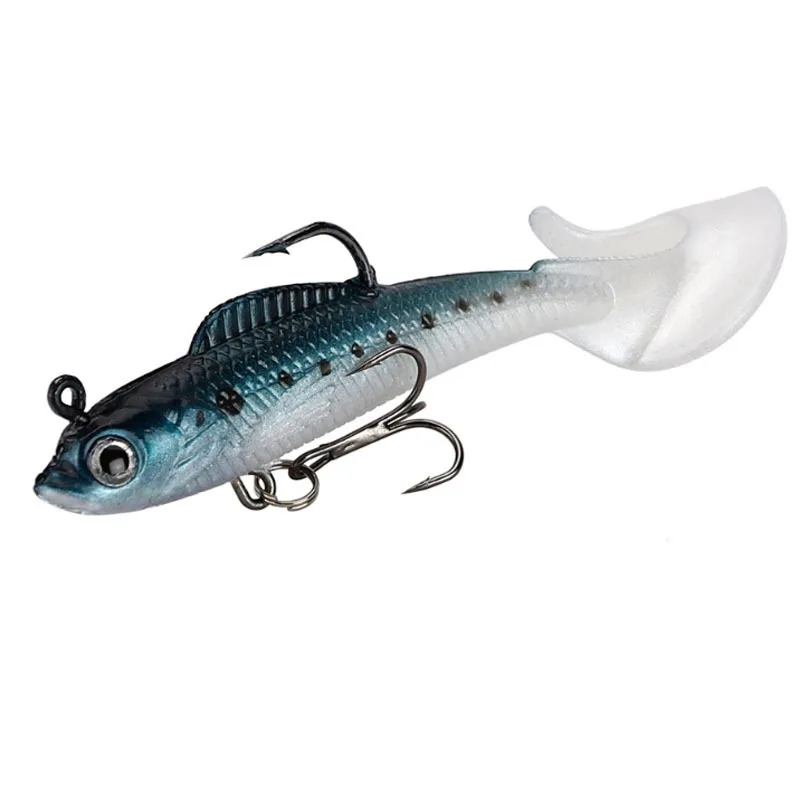 1 Pcs Lead Head Silicone Soft Lure Fishing Jig Wobbler Swimbait 9.5cm 9.5g Isca Artificial Bait Carp Bass Fish Pesca Tackle