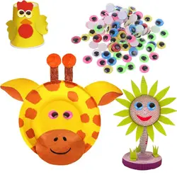 Yeux auto adhésifs de couleur mixte pour poupée ours, jouets en peluche DIY bricolage, 8mm/10mm/12mm/15mm, 100 pièces, B36E 