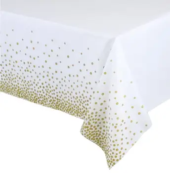 

Disposable gilded tablecloth Rose Gold Plastic Table Cloth Kid Birthday Party Decoration Baby Shower Decoration Supplie 54"x108"