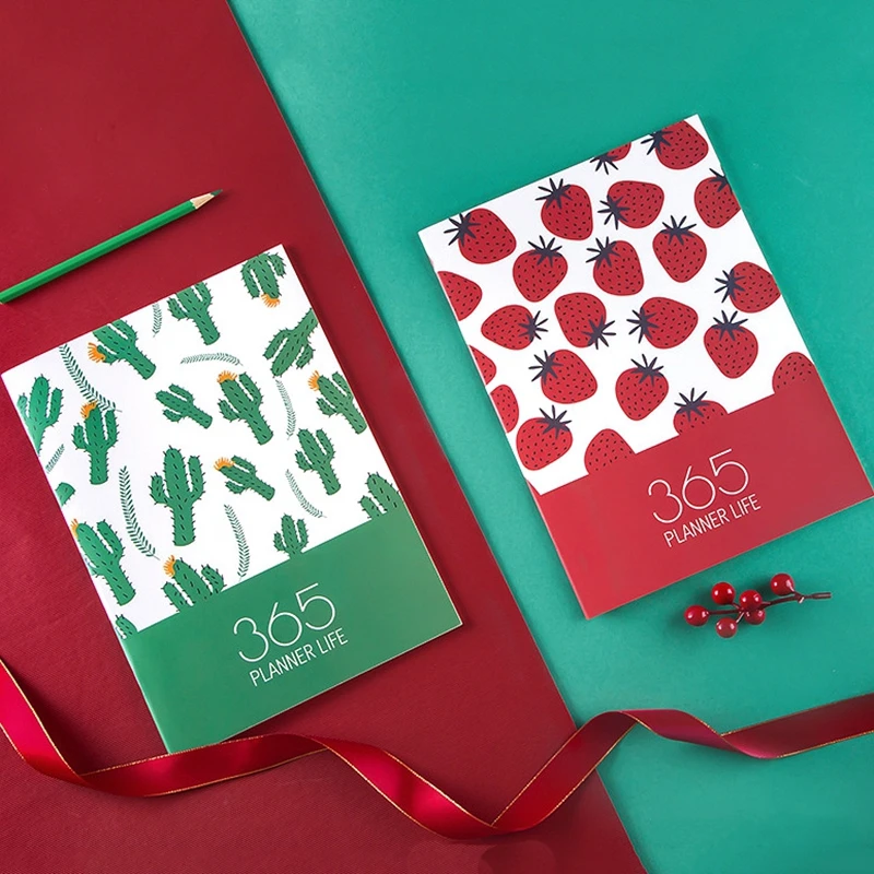 

A4 Journal Cactus Notebook 365 Daily Weekly Planner Book Time Management Notebooks for School Stationery Office Supplies