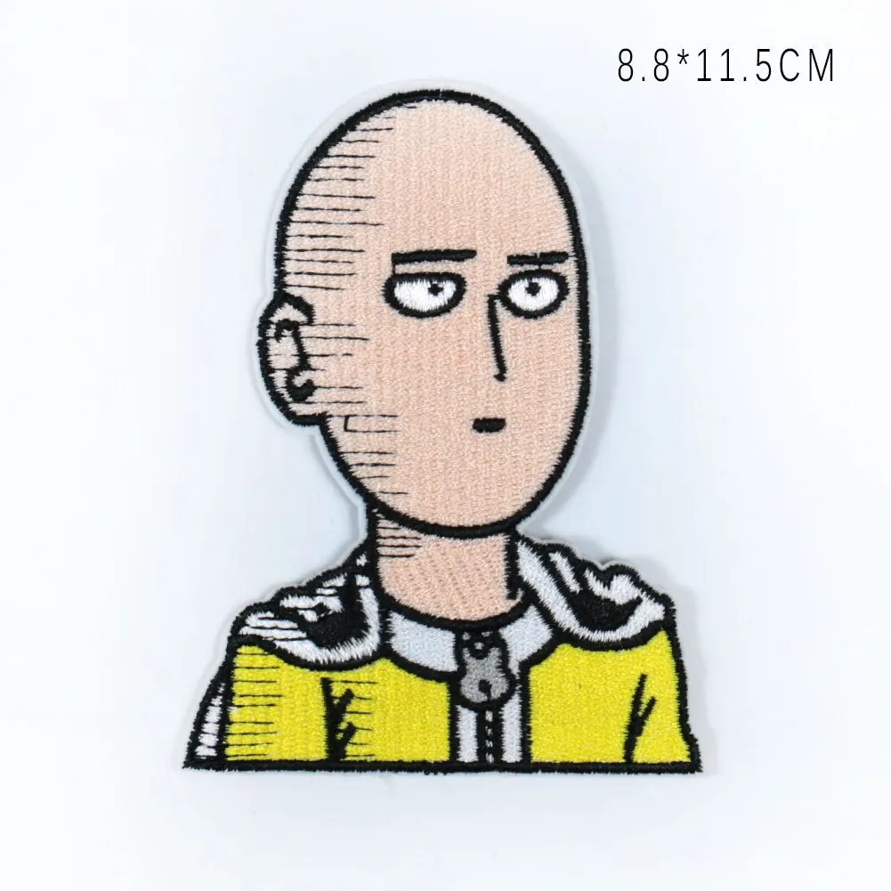 Термоклейкие нашивки в стиле аниме One Punch Man Сайтама вышитые аппликации