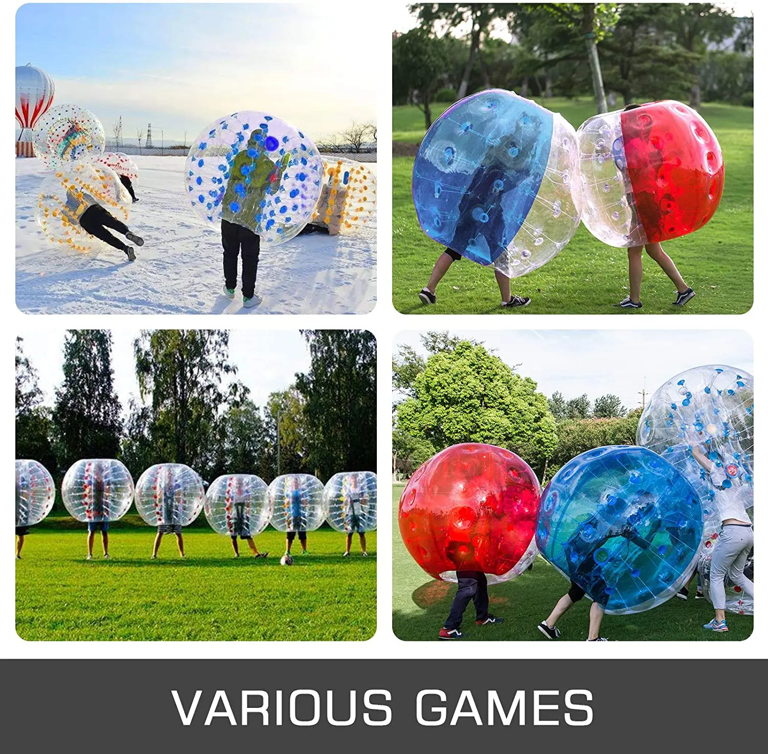 Amazing 1.5m Inflatable Human Hamster Ball Inflatable Bumper Ball Bubble Football Bubble Soccer Zorb