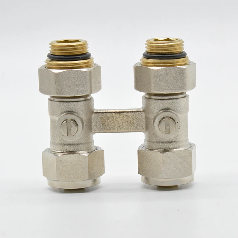 Латунный отопительный клапан подпольный отопительный клапан H Тип клапана прямой клапан радиатора алюминиевый-пластиковый клапан трубы Мужская резьба