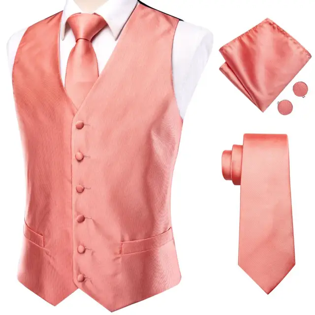 Hi-Tie 20 Color Silk Men's Vests and Tie Business Formal Dresses Slim Vest 4PC Hanky cufflinks for Suit Blue Paisley Waistcoat MS-0029