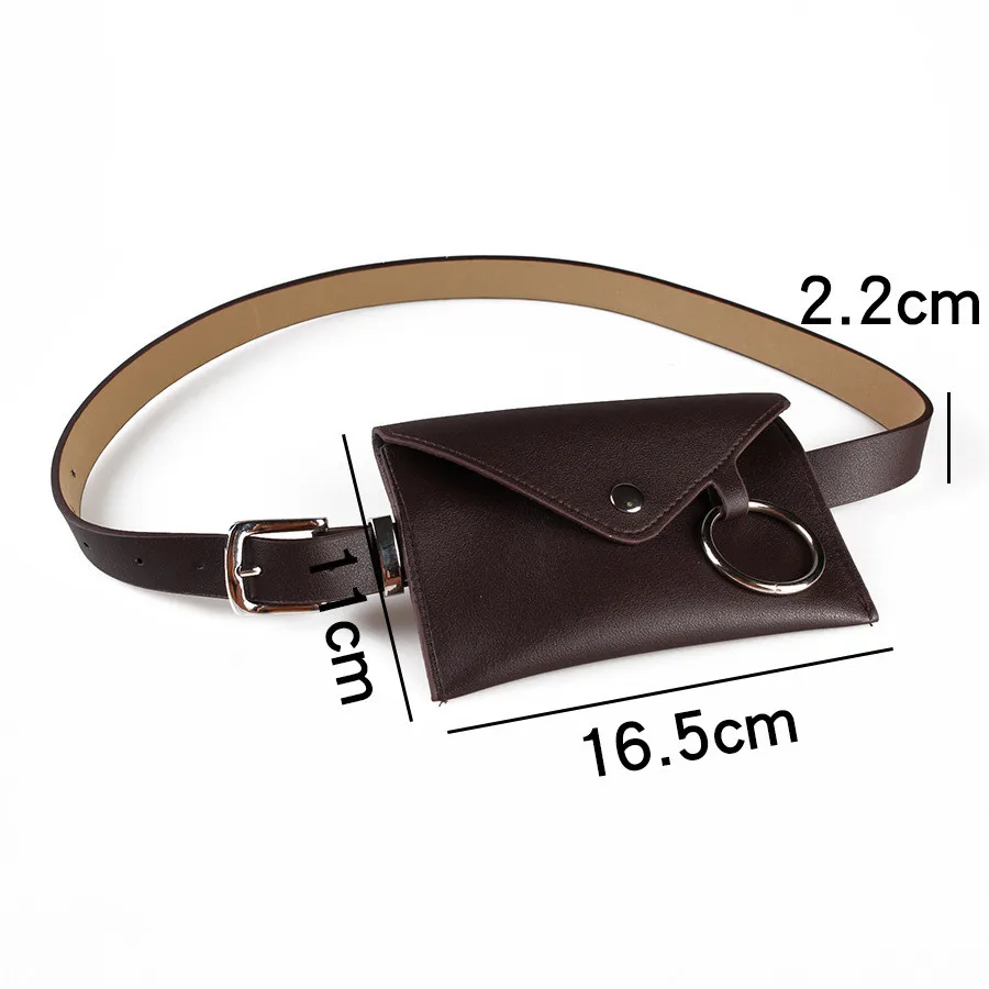 Classic Womens Waist Pack Casual PU Leather Belt Bag Vintage Waist Pouch Fanny Pack Coin Purse Luxury Round Ring Mini Phone Bag
