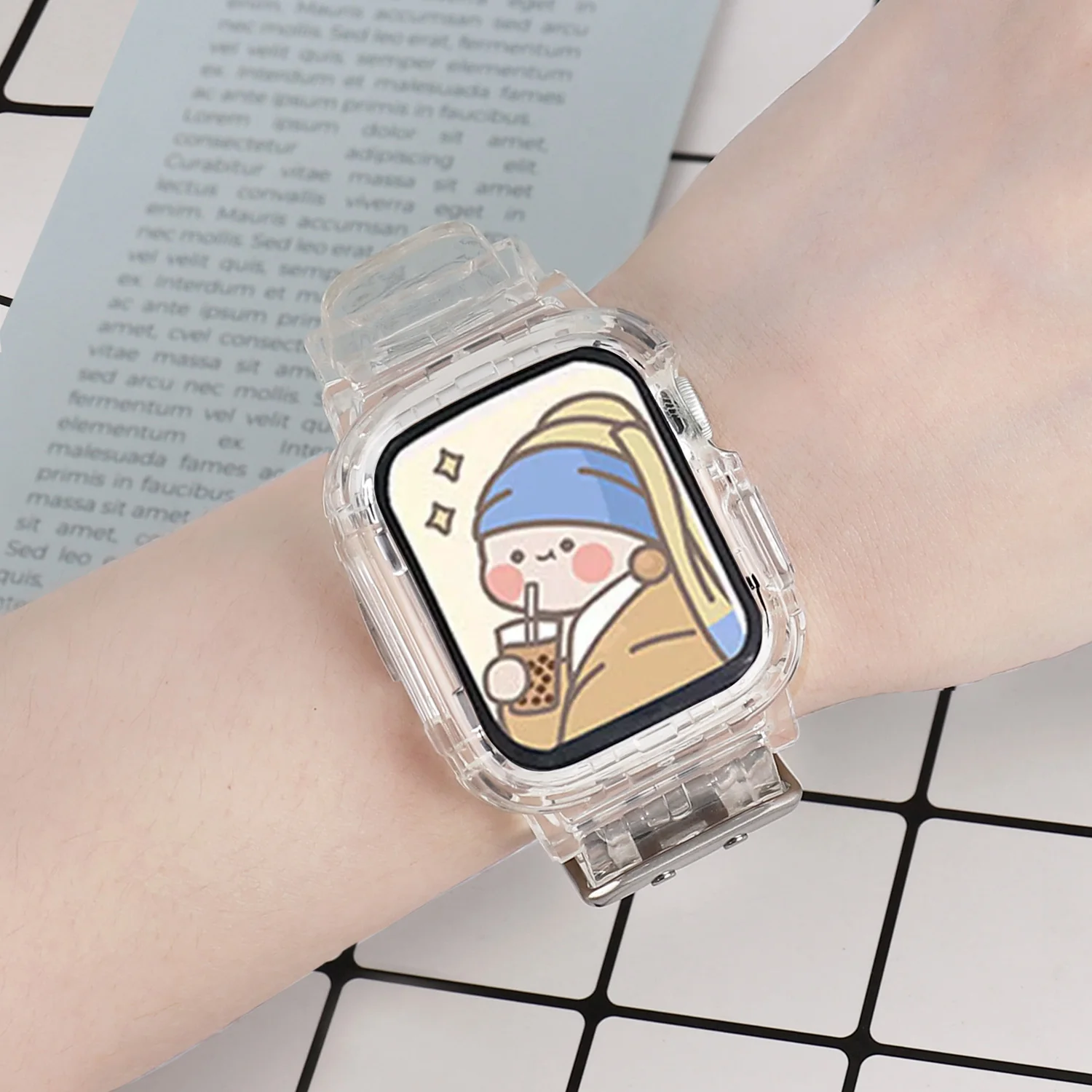 Ремешок для смарт-часов iWatch 4/3/21/40/38 мм прозрачный | Наручные часы