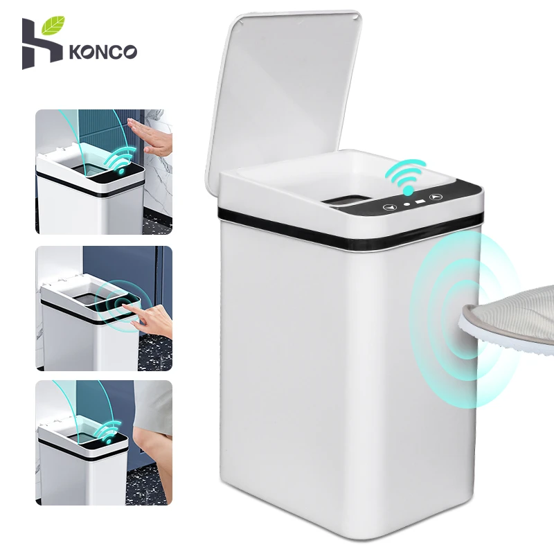 Smart Induction Trash Can Kitchen Bathroom Automatic Dustbin Bucket