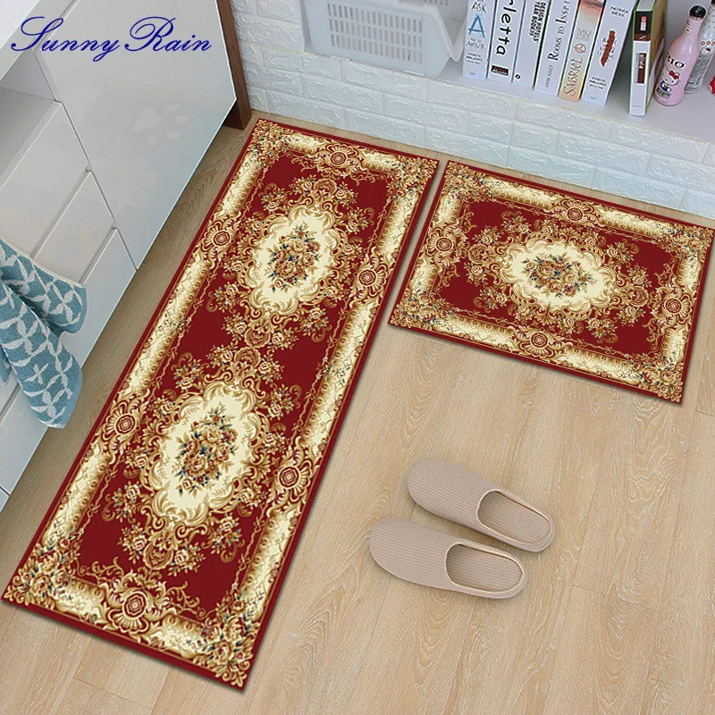 

SunnyRain 1-piece Printed Area Rug for Kitchen Bathroom Rugs Washable Slip Resistant S34