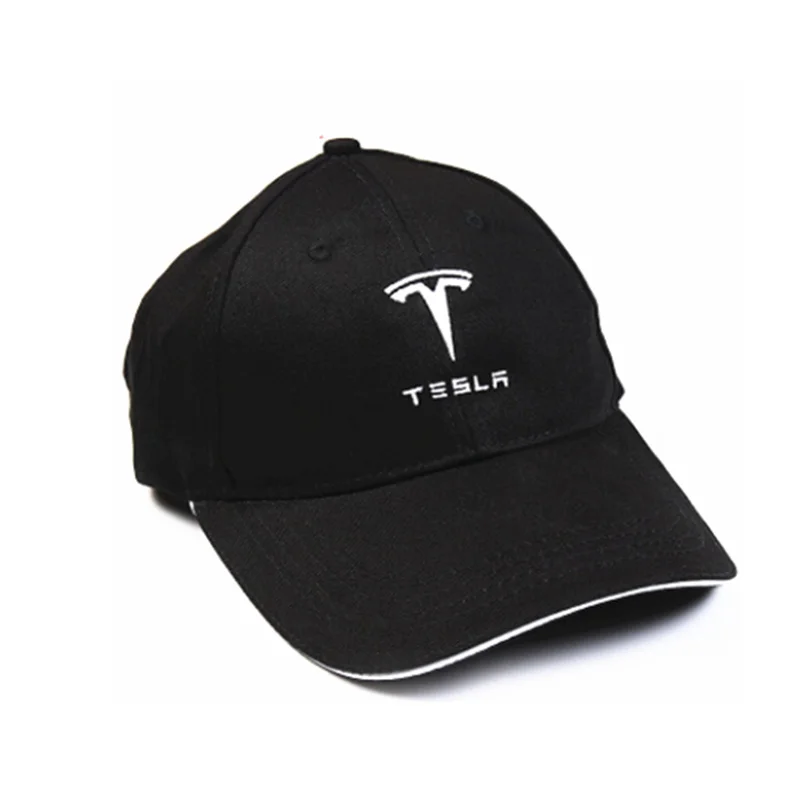 Регулируемая бейсболка, модный козырек с логотипом Tesla, Черная спортивная шапка для Tesla, модель S X, универсальная для мужчин и женщин