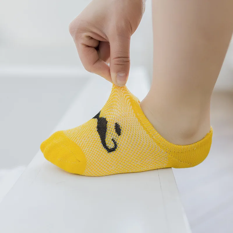 

2019 Spring And Summer New Style CHILDREN'S Cartoon Mustache Hidden Socks Thin Comfortable Breathable Invisible Ankle Sock Child