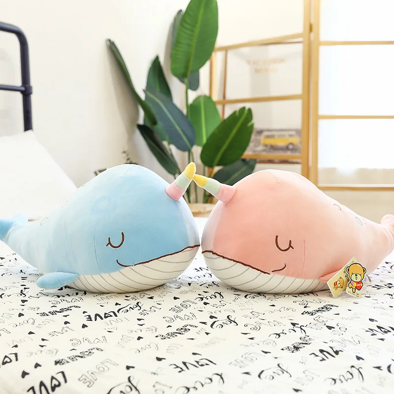 

Douyin Celebrity Style Cute Marine Organism Unicorn Whale Plush Toys GIRL'S Heart Dreamy Small Whale Pillow Gift