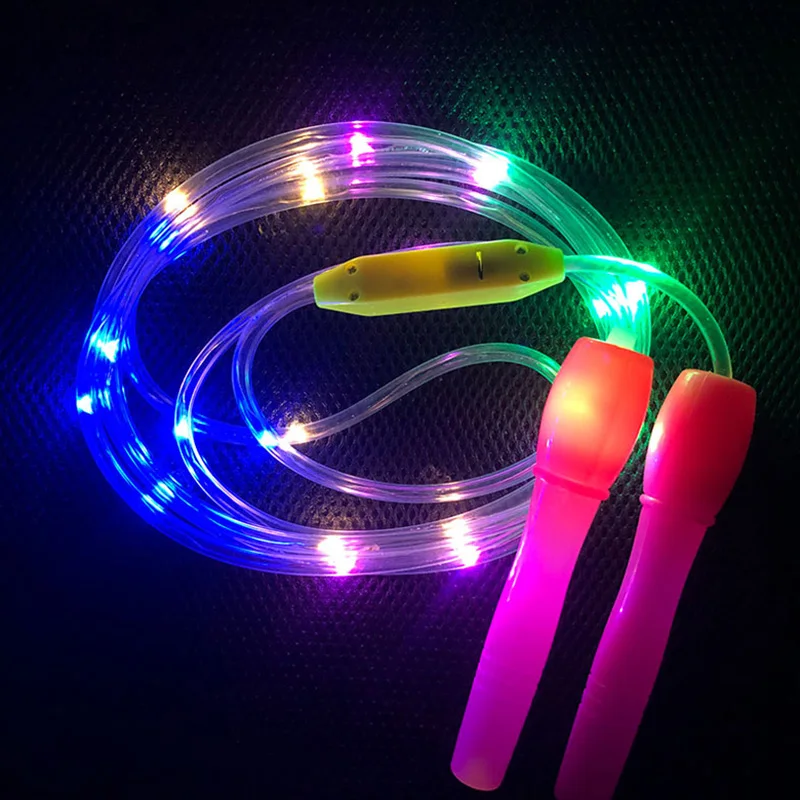 Crossfit Fitness Jump Ropes LED Light Up Skipping Kids Luminous Home School Children Body Exercise Rope Color Random jump rope