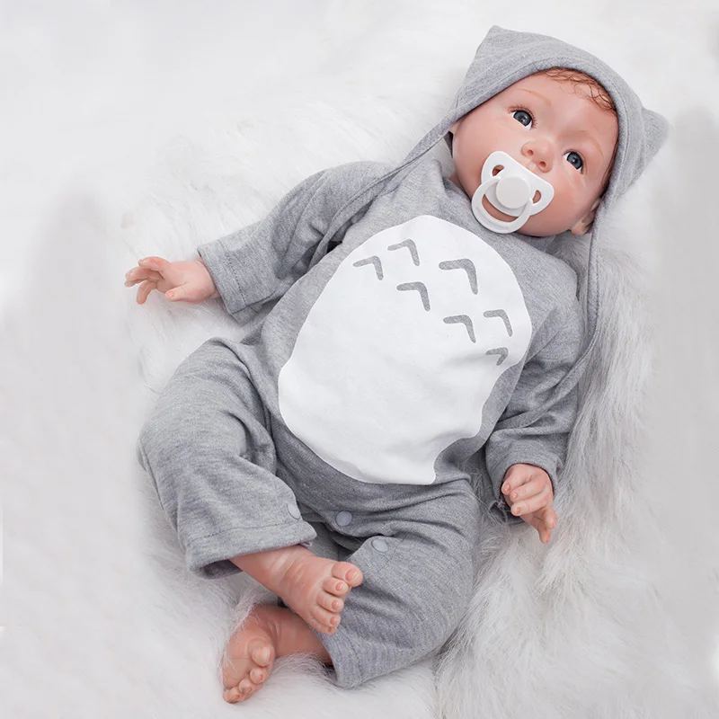 22 дюймов Reborn Baby Doll Мягкие силиконовые виниловые реалистичные куклы-реборн Реалистичная кукла, подарок на день рождение мальчик девочка игрушка