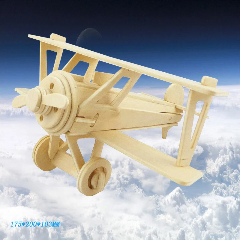 1 шт. 3D Деревянный Самолет Вертолет модель военный Моделирование игрушки DIY головоломка доска оружия детей развивающие строительные игрушки