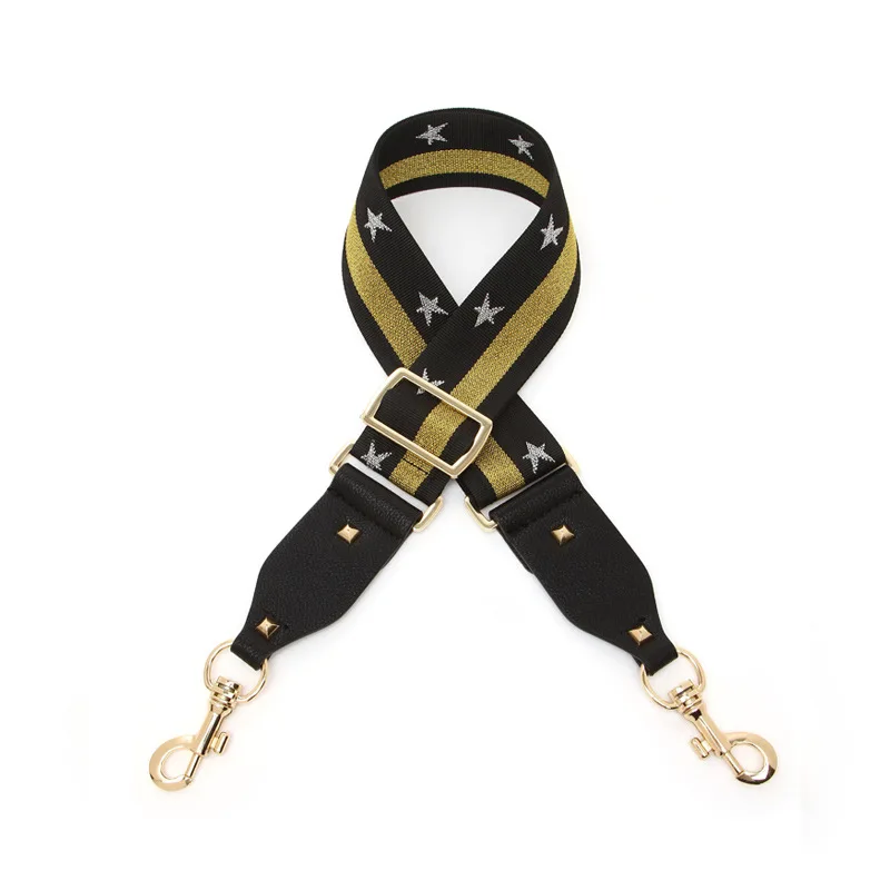 Black gold BAMADER холщовая Женская мода цветной плечевой ремень дамская сумочка аксессуары регулируемый съемный широкий плечевой ремень горячая распродажа - Цвет: Black gold