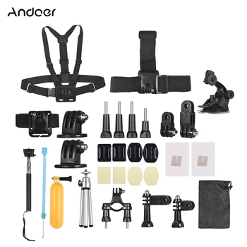 

Andoer 46-In-1 Basic Common Accessories Kit for GoPro hero 7 6 5 4 for Xiaomi YI SJCAM Outdoor Sports Action Camera Accessories