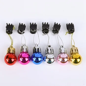 

Fashion Christmas Supplies Bulb Beads 2CM Colorful Christmas Clip Ball Christmas Ornament Xmas Beard Pendant Bright XMAS Ball