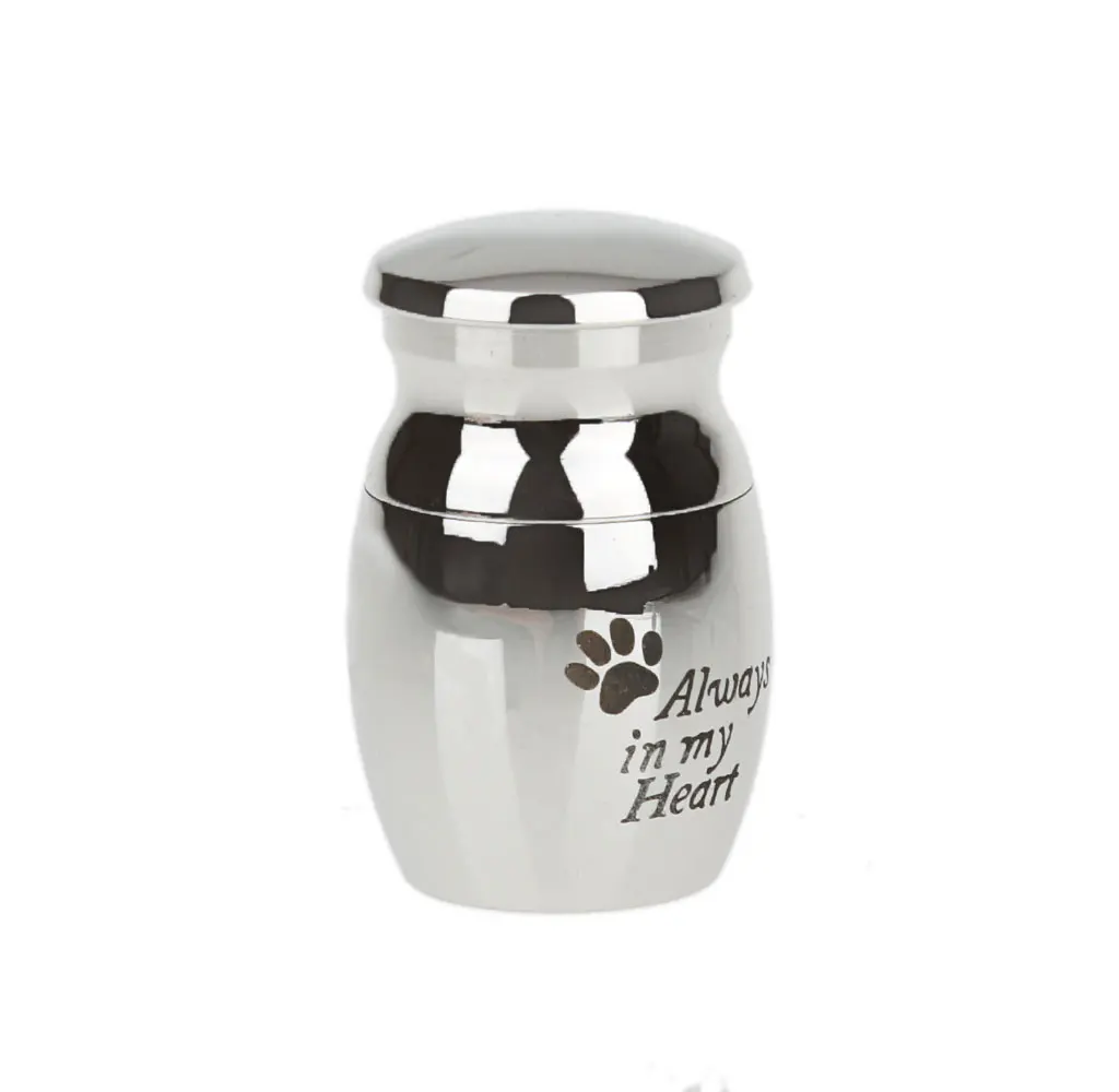 

Always in my Heart Paw Print Pet Cremation Memorial Urn for Dog Cat Pets