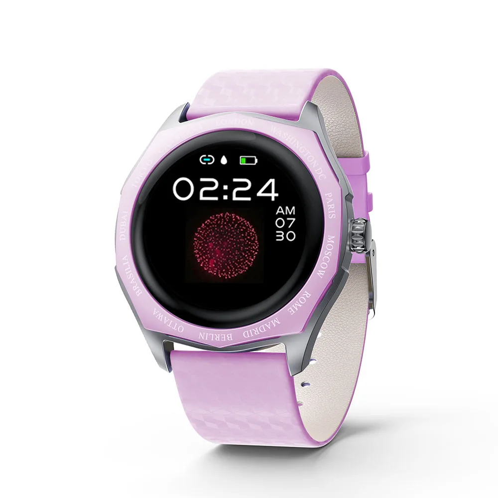 

V18 Smart Watch Women 1.22 Inch Full Round Touch Screen Color Changing Strap Heart Rate Monitoring Lady Smartwatch
