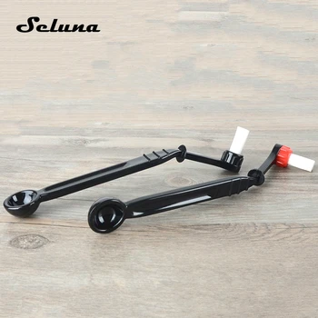 

2 In 1 Coffee Machine Brush Cleaner Nylon Espresso Group Head Cleaning Tool Coffee Maker Coffee Grinder Brushes with Spoon