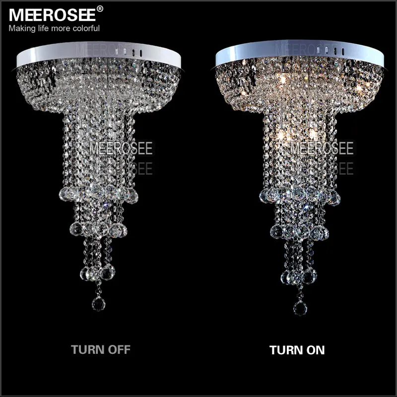 Современный круглый хрустальный потолочный светильник s Lustre de cristal лампа