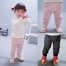 Сезон осень-зима; детские брюки с начесом и толстым хлопковым подкладом; детские теплые брюки из пуха и хлопка; детская одежда