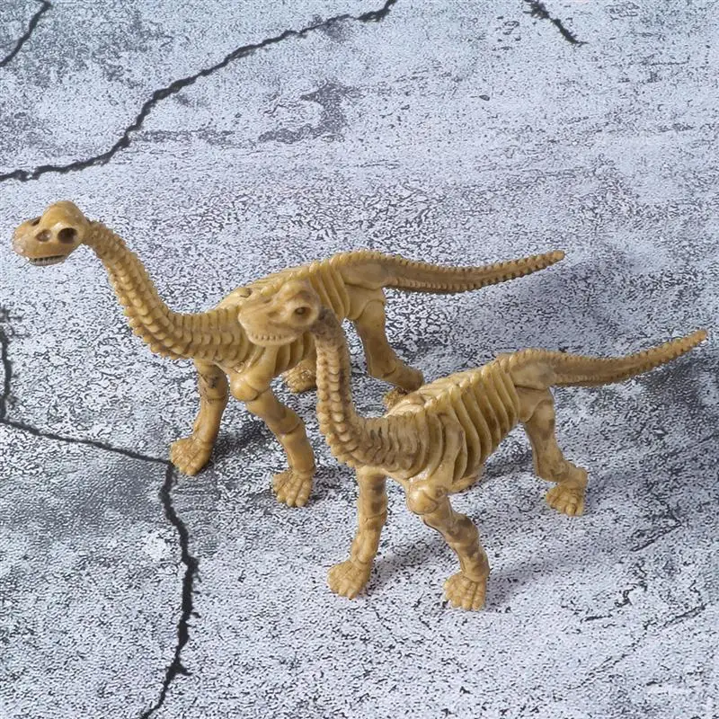 12pcs Dinosaur Fossil Skeleton Figures Dinosaur Crafts Ornaments Kids Toy Teaching Supplies Photo Props for Kids