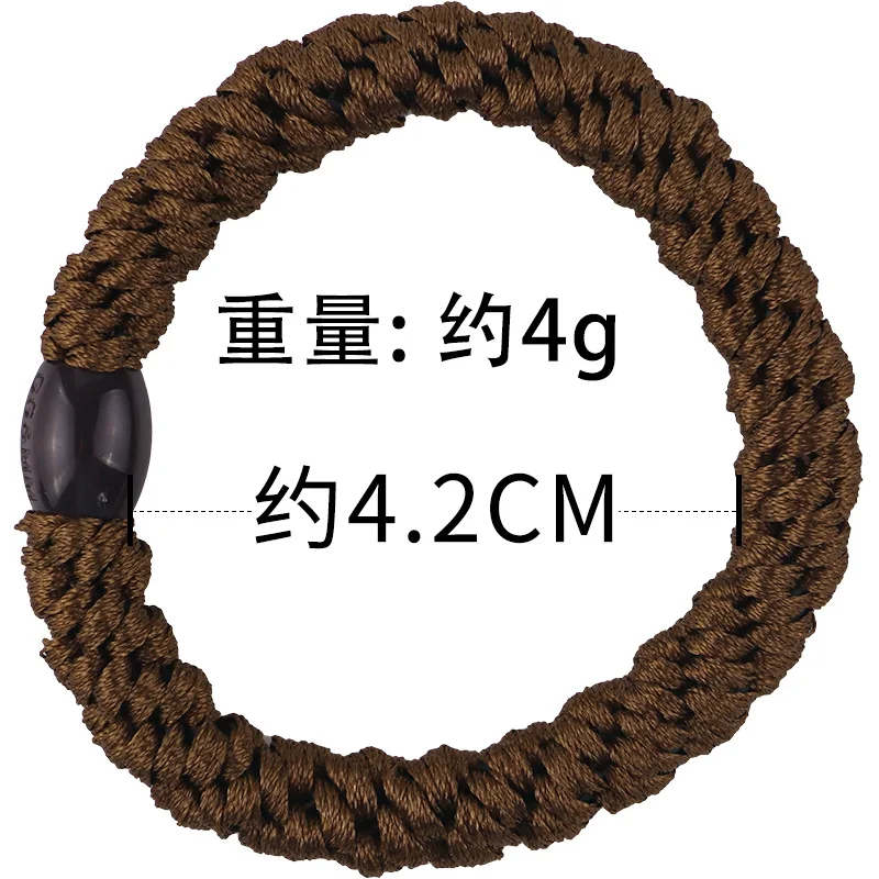 2Pcs New Braided Thick Nylon Elastic Rubber Band Solid Hair Band Stretch Hair Ring No Crease No Damage For Sports Daily Wearing designer hair clips