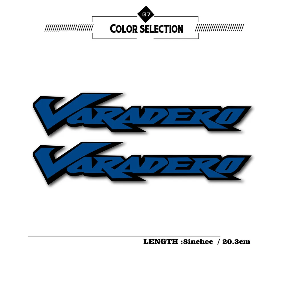 Мотоцикл Велосипед современный автомобиль Светоотражающая Водонепроницаемая наклейка бак багаж шлем логотип мото Наклейка для Honda VARADERO 125 1000 - Цвет: Reflective blue