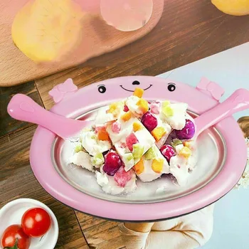 

Instant DIY Ices Cream Maker Ices Roll Pan Machine Yogurts Homemade Plate HYD88