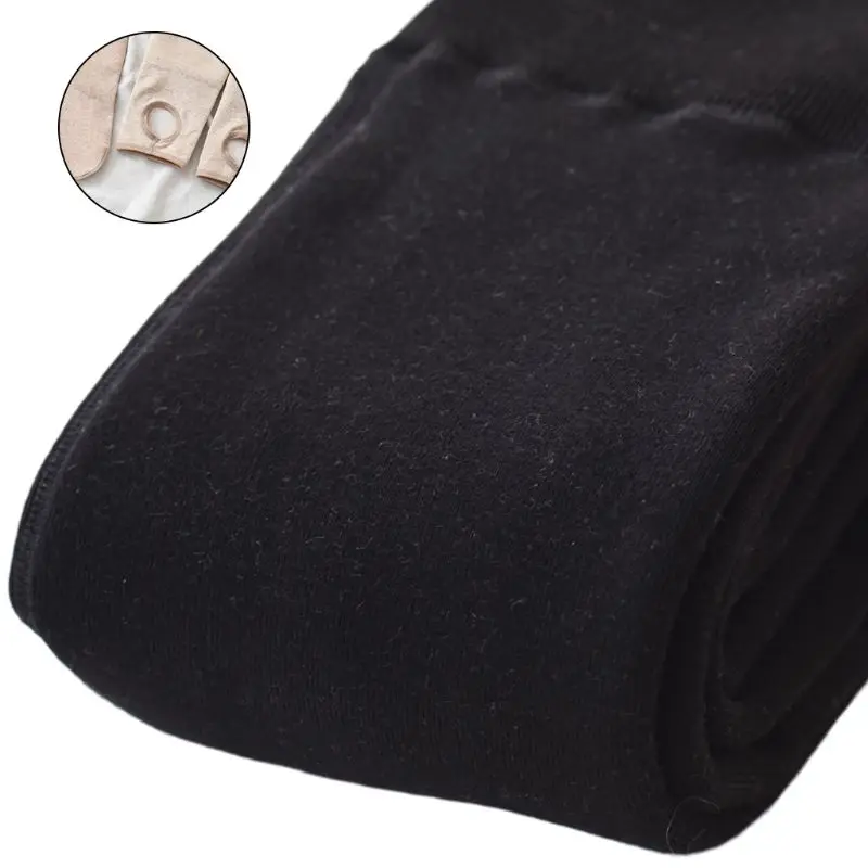 Black-C Footless Женские зимние теплые непрозрачные леггинсы с подкладкой из искусственного флиса - Цвет: Black-C Footless