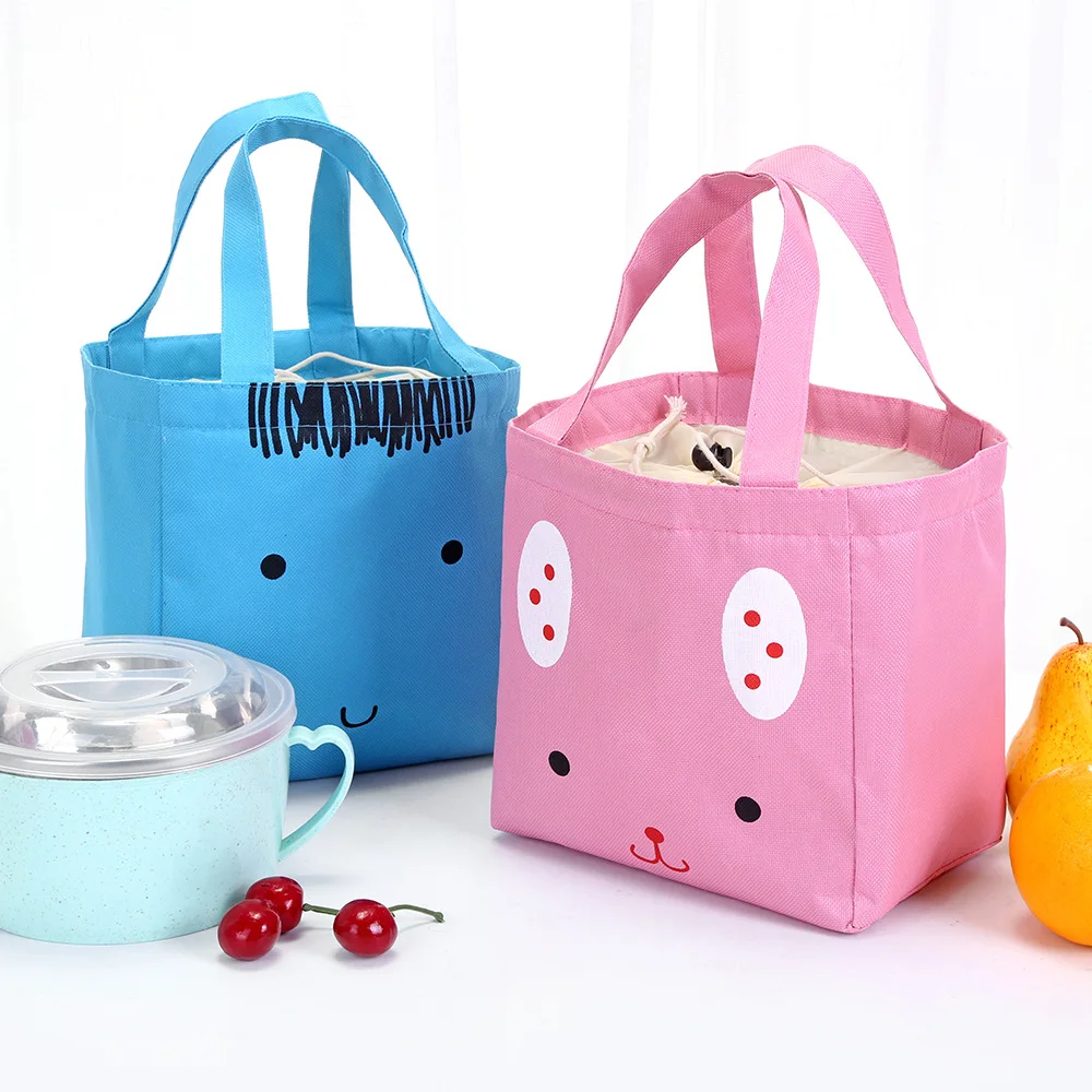 Yan qi Christmas Cartoon Insulated Bento Box Bag Lunch Box Bag Cold Insulation Lunch Bag Lunch Box Bag Hand Thick Lunch Box Bag