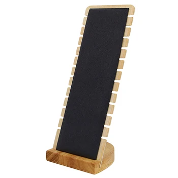 

12 Bit Bamboo Jewelry Collection Display Necklace Earrings Bracelets Rings Storage Display Bracket Holder Showcase Organizer