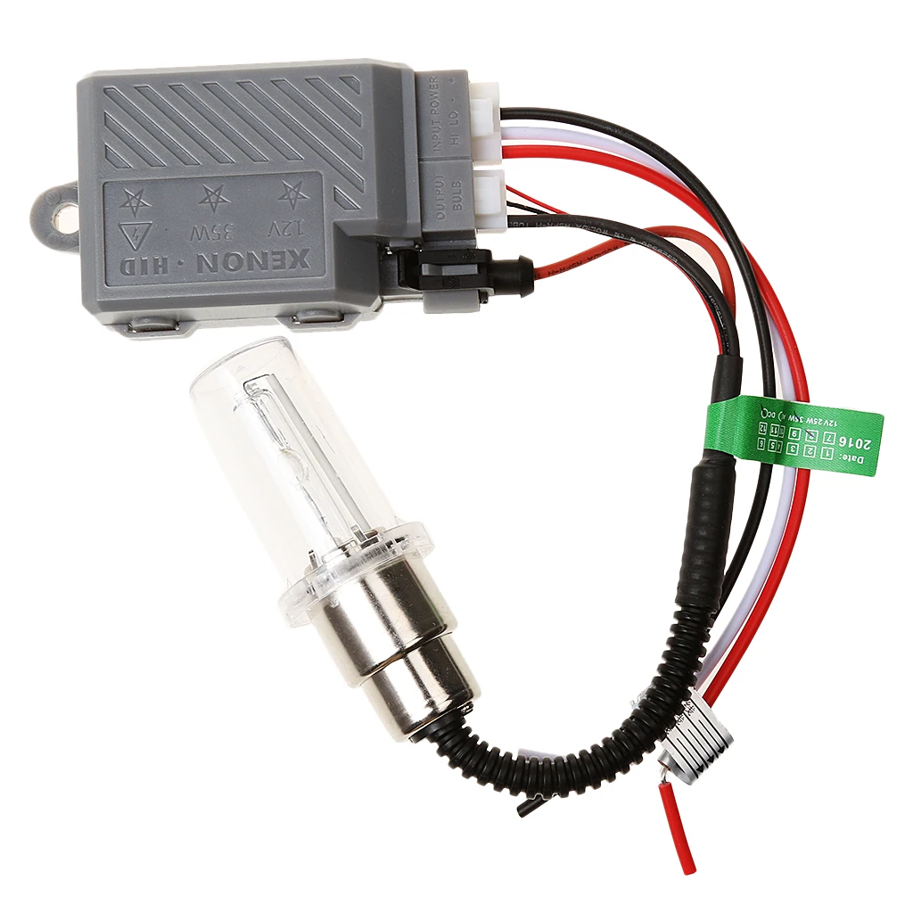 DC 12V 35W H6 Motorcycle HID Kit Headlight Ballast Hi/Lo Bi-xenon Bulb 6000W