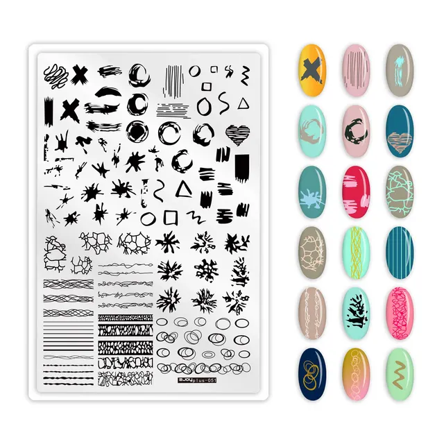 1PC**9.5X14.5cm Nail Art Stamping Plate 304 Stainless Steel Templates  Plates Image--Unique Design/Lace design nail Stamp Plate 51