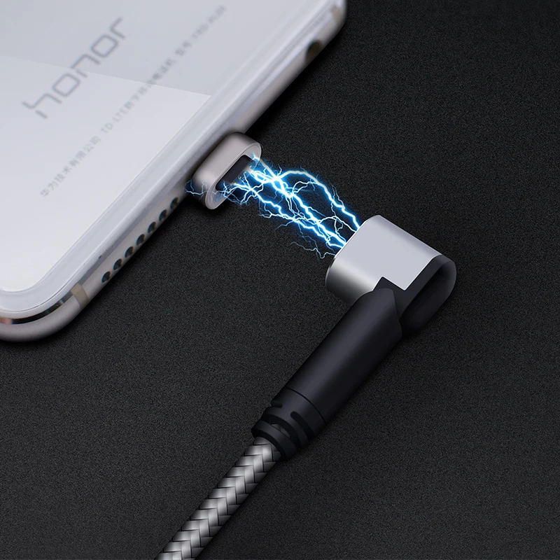 Нейлоновый 2 м 4.5A Магнитный PD3.0 USB C к type C Мужской 90 правый угол быстрой зарядки игровой кабель для MacBook Air Pro ноутбук