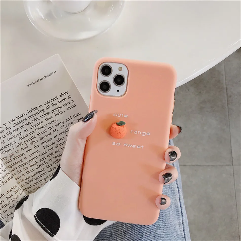 USLION силиконовый 3D авокад карамельный цвет чехол для телефона для iPhone 11 Pro Max X XS XR Xs Max 6 6S 7 8 Plus Мягкий ТПУ буквы задняя крышка