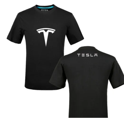 Армейский зеленый Забавный Логотип Tesla, хлопок, футболка с принтом, унисекс, летняя повседневная футболка, футболки - Цвет: Армейский зеленый