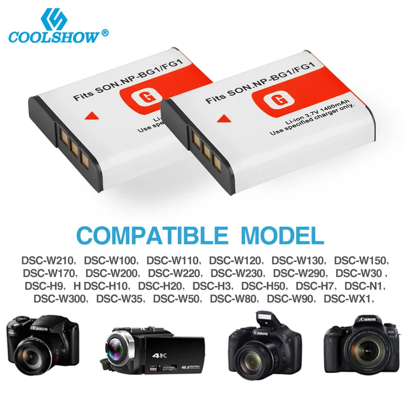 NP-BG1 NP BG1 FG1 Battery 1400mah for Sony DSC-H50 DSC-H55 DSC-H3 DSC-H7 DSC-H9 H10 H20 W100 WX1 Camera action camera battery,rechargeable battery,sony battery,camera battery