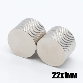 

50pcs 22x1mm Disc Rare Earth Neodymium strong Magnets 22*1 N35 Craft Model Permanent magnet Circular magenet 20mm*2mm 20x2 mm