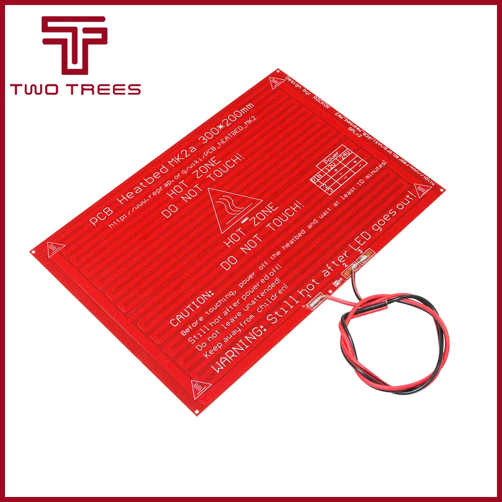Новый RepRap 3D принтер PCB Heatbed MK2A Подогреваемая кровать со светодиодом и резистором
