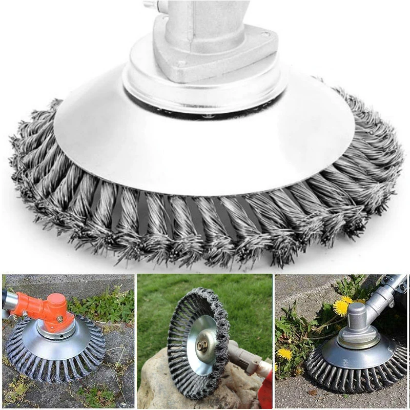 6/8 Inch Steel Weed Trimmer Head Garden Weed Steel Wire Brush Break proof  Rounded Edge Trimmer Head for Power Lawn Mower Grass|Grass Trimmer| -  AliExpress