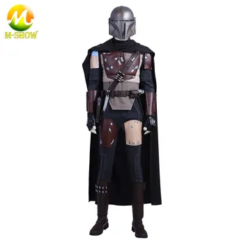 

Mens Mandalorian Cosplay Costume Star Halloween Deluxe Full Set Outfit Mandalorian Helment Mask Crisis on Infinite Earth