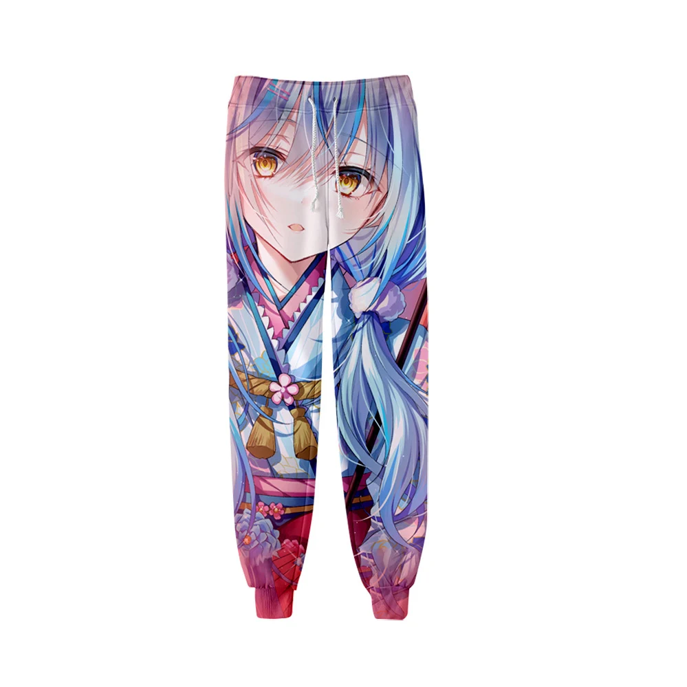 

HOLOLIVE VTuber Yukihana Lamy 3D Men/Women Neutral StyleThreaded Bunched Trousers Youthful Kawaii Threaded Bunched Leg Pants