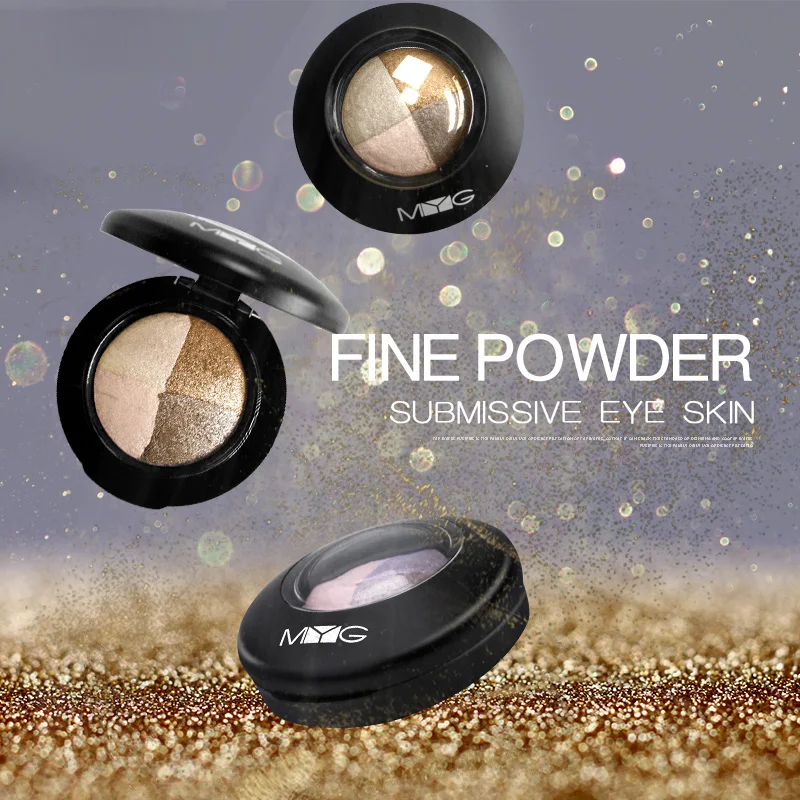 MYG Eyes Makeup Baked Eyeshadow Glitter 4 Colors Natural Minerals Eye Shadow Smoky Gold Shimmer Eyeshadow Pallete Silky Pigments MYG Eyes Makeup Baked Eyeshadow Glitter 4 Colors Natural Minerals Eye Shadow Smoky Gold Shimmer Eyeshadow Pallete Silky Pigments