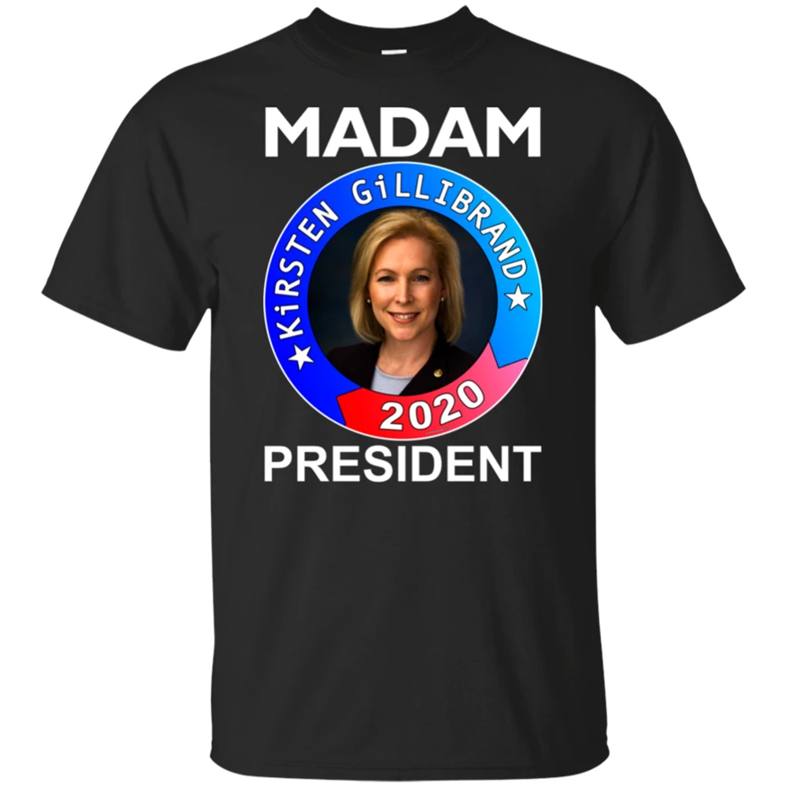 Madam President Kirsten Gillibrand 2020 футболка черно-темно-синяя для мужчин и женщин хлопковая с