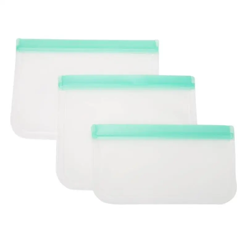 Green 10Pcs 6/10 шт. PEVA силиконовые фрукты Еда сумка герметичный многоразовый свежий Кухня хранения холодильник Кухня Органайзер запечатанная Ziplock мешки - Цвет: Green 10Pcs