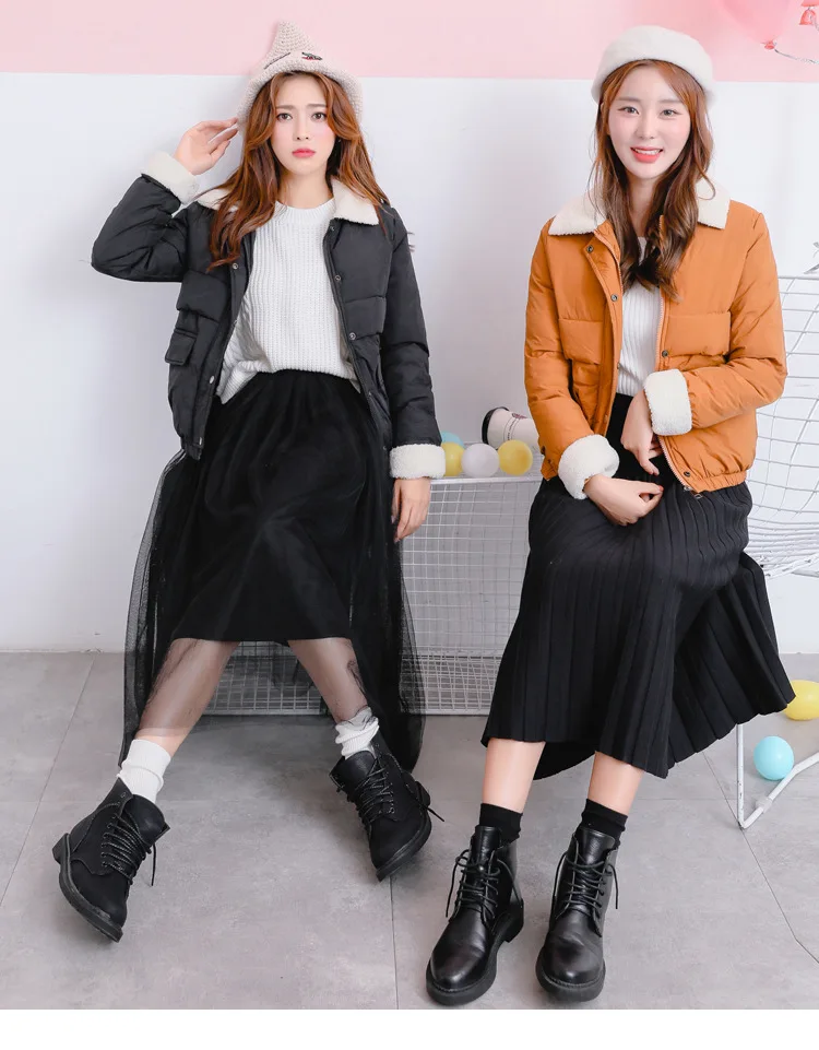 Best Friend-Photo Shoot Winter New Style-Lambs Wool Short down Jacket Cotton-padded Clothes Fashion Ladies' Cotton-padded C